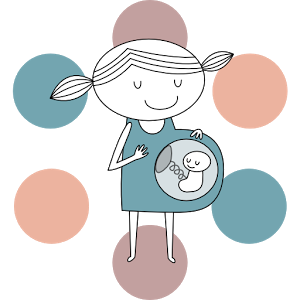 Drawing of Pregnant Woman with a Breech Baby